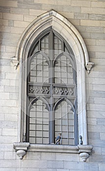 Window at Notre Dame Cathedral in Montreal Quebec