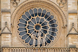 Window of Notre Dame de Paris kathedrale church