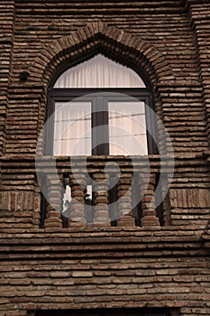 Window in an old brick house