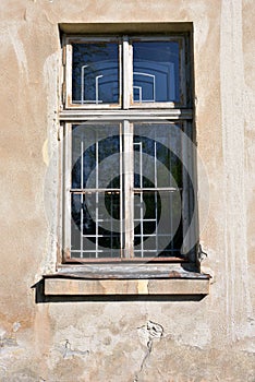 Window of old brick house