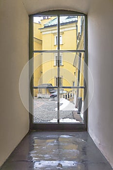 Window in old building photo