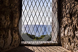 Window in old castle.