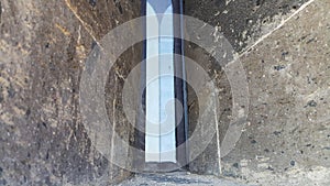 A window on the Old castle from the outside