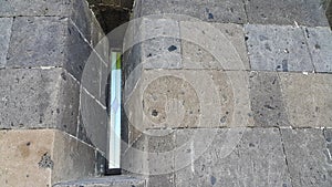 A window on the Old castle from the outside