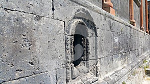 A window on the Old castle from the outside