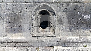 A window on the Old castle from the outside