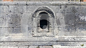 A window on the Old castle from the outside