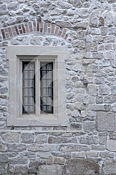 window on old church wall