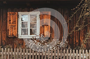 Window in Old house in Poland , Europe