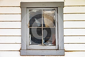 A window on an old house in small town in the Palouse hills