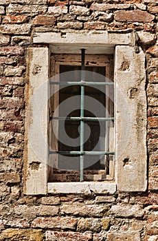 window of the old house in Venice