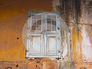 Window on an old Indian building with cachet, India photo