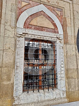 Window of an Old Mosque Closed with Iron Bars