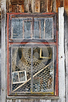 The window of the old ruined village house in which the fisherman once lived