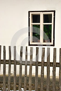 Window on old white house