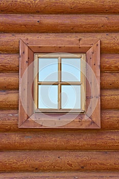 Window of old wooden house