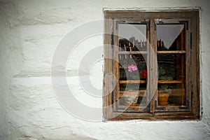 Window of an old wooden house