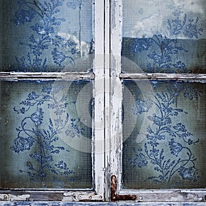 Window of old wooden house
