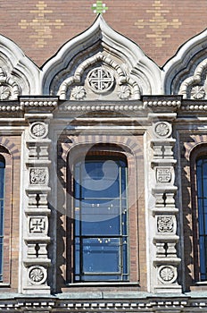 Window of orthodox cathedral Spas na Krovi