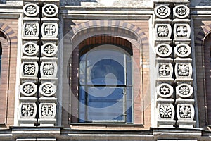 Window of orthodox cathedral Spas na Krovi