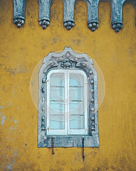 Okno Pena Palace architektura Sintra Lisabon Portugalsko