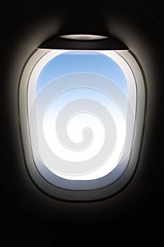 Window in the plane as a symbol of travel