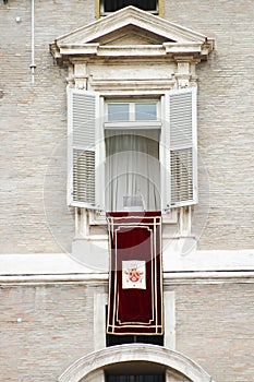 Window of Pope`s Palace - Vatican City photo