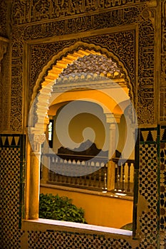 Window portal decorated in moorish style