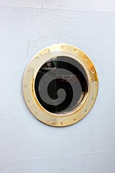 Window - the porthole at a military ship