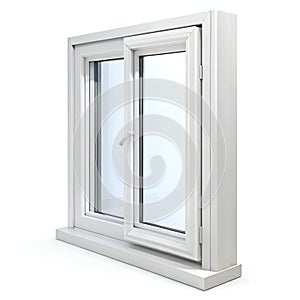 Window Profile Isolated on White Background, Architectural Element