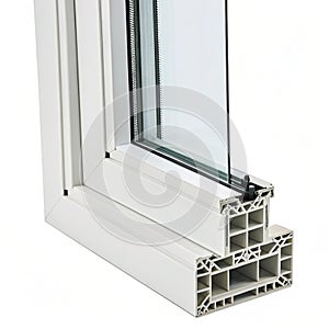 Window profile isolated on white background