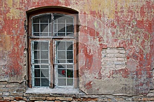 Window and red wall