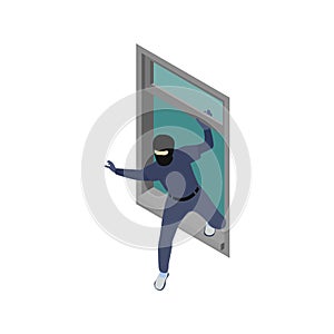 Window Robbery Isometric Composition