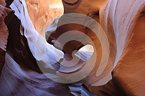 Window in the Rock in Antelope Canyon