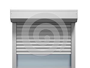 Window with roller shutter