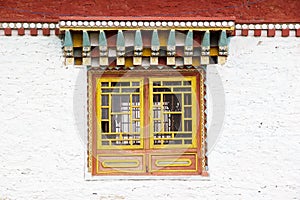 Window at the Sanghak Choeling Monastery, Sikkim, India