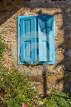 Window in Sauris di Sopra, Italy