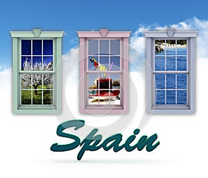 Window scenes and Spain