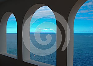 Window sea view