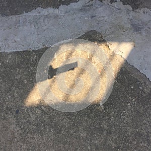 Window shadow on the ground