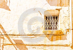 Window shutters on an old european style building, architectural