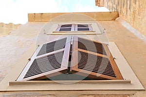 Window shutters in old town Ciutadella, Menorca