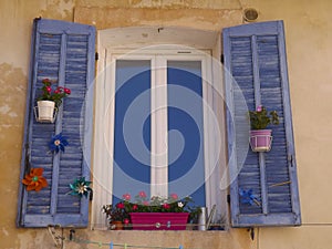 Window shutters in Provence