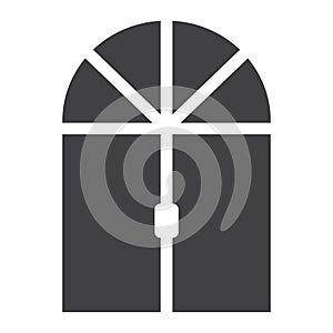 Window solid icon, Furniture and interior