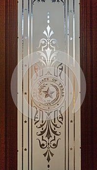 Window of the State of Texas at the Capitol Building