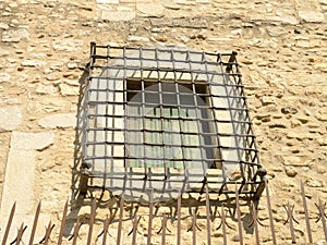 Window on stone wall