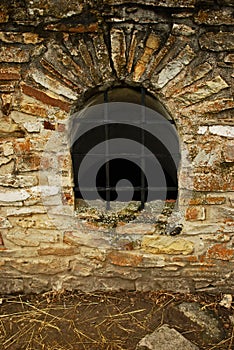 Window in Suceava's fortress ruins