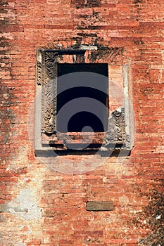 Window of the Sulamani Temple. Bagan. Myanmar