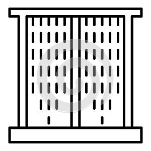 Window sunblind icon, outline style