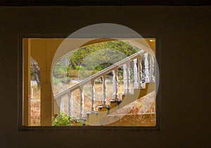 Window - Sunset Waters planst and ruins